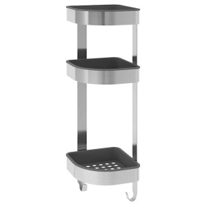 IKEA BROGRUND Corner wall shelf unit, stainless steel, 7 ½x22 ¾ in, Ikea Outlet | 9208AVSUP