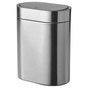 IKEA BROGRUND touch top trash can, 1 gallon Stainless Steel, Ikea Outlet | 1637HTBJE