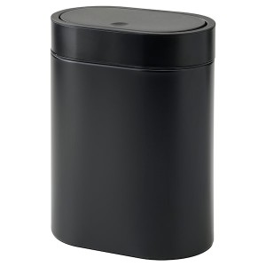 IKEA BROGRUND touch top trash can, 1 gallon Black, Ikea Outlet | 8126XJGNH
