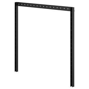 IKEA BROR 2 uprights/1 suspension rail set, black, Ikea Outlet | 1548XSYVC