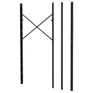IKEA BROR Post, black, Depth: 1 5/8 in Height: 74 3/4 in. Order today!, 4 pack, Ikea Outlet | 1689BIWXM