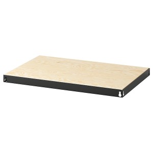IKEA BROR shelf, 33 1/8x21 1/4 in Black / Pine Plywood, Ikea Outlet | 5213ROIUH
