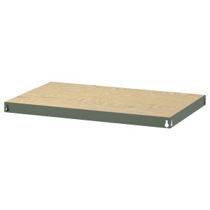 IKEA BROR shelf, 33 1/8x21 1/4 in Gray / Green / Pine Plywood, Ikea Outlet | 5216HCOLQ