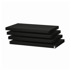 IKEA BROR shelf, black, 33 1/8x21 1/4 in, 4 pack, Ikea Outlet | 5391DJOMA