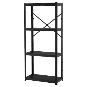 IKEA BROR shelving unit, black, 33 1/2x15 3/4x74 3/4 in, Ikea Outlet | 9473OPZDH