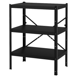 IKEA BROR shelving unit, black, 33 1/2x21 5/8x43 1/4 in, Ikea Outlet | 5201YHNGK