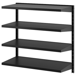 IKEA BROR wall shelf combination, 34 1/2x17 3/4x35 3/8 in Black, Ikea Outlet | 8790OBEHL