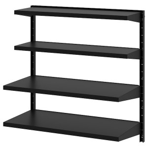 IKEA BROR wall shelf combination, black, 34 1/2x11 3/4/17 3/4x35 3/8 in, Ikea Outlet | 8763NMBFW