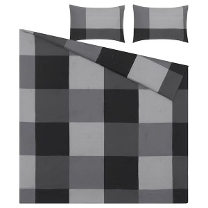 IKEA BRUNKRISSLA comforter set, Full/Queen Black, Ikea Outlet | 7325BVITK
