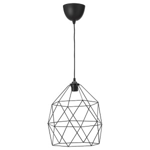 IKEA BRUNSTA / HEMMA pendant lamp, black, 12 in, Ikea Outlet | 3764PZLNV