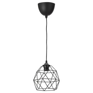 IKEA BRUNSTA / HEMMA pendant lamp, black, 8 in, Ikea Outlet | 8531NZEYJ