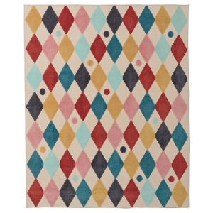 IKEA BUSENKEL rug, harlequin pattern, 4'3 inx5'3 in Multicolor, Ikea Outlet | 2653RXGZW