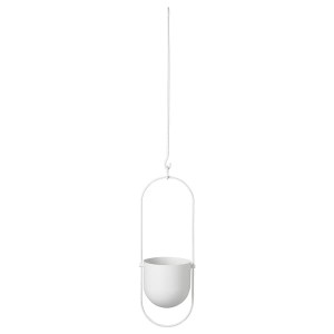 IKEA CHILISTRÅN hanging planter, 4 ¾ in White, Ikea Outlet | 6710UJEAC