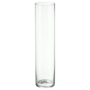 IKEA CYLINDER Vase, clear glass, Ikea Outlet | 6712KAPBU