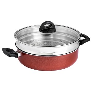 IKEA DAGASILL sauté pan with lid, red, 11 in, Ikea Outlet | 5618CFMKJ