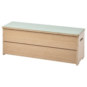 IKEA DAJLIEN bench with storage, bamboo, 39 3/8x11 3/4x14 5/8 in, Ikea Outlet | 4679UEZWK