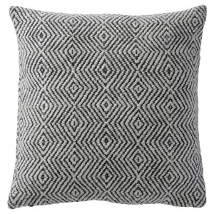 IKEA DAMMOTT cushion cover, dark gray/off-white, 26x26 in, Ikea Outlet | 7264QFLPJ