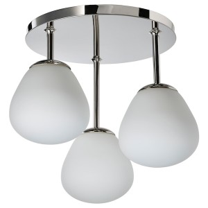 IKEA DEJSA ceiling lamp with 3 lights, chrome plated/opal glass, Ikea Outlet | 3670HRSCU