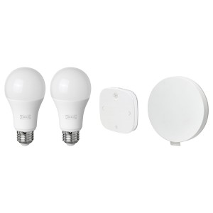 IKEA DIRIGERA lighting kit with hub, smart wireless dimmable/white spectrum, E26, Ikea Outlet | 4569XEBTC