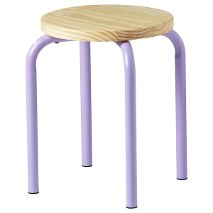 IKEA DOMSTEN stool Lilac / Pine, Ikea Outlet | 2869SKUHG