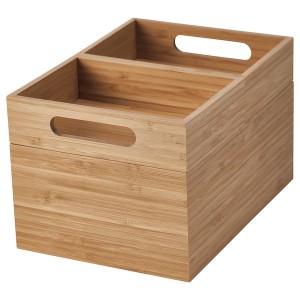 IKEA DRAGAN box, set of 3, bamboo, 9 ¼x6 ½x5 ½ in, Ikea Outlet | 8309BYEGS