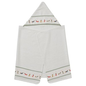 IKEA DRÖMSLOTT baby towel with hood, 24x49 in Puppy Pattern / White, Ikea Outlet | 8509ZUPHV
