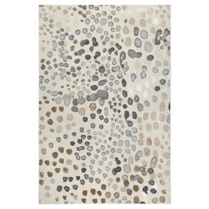IKEA DUBBELFIL rug, low pile, 5'3 inx7'7 in Dot Pattern / Beige, Ikea Outlet | 9143CDQSJ