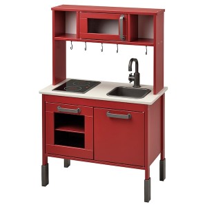 IKEA DUKTIG play kitchen, 28 3/8x15 3/4x42 7/8 in Red, Ikea Outlet | 3029VQCYD