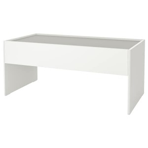 IKEA DUNDRA activity table with storage, white/gray, Ikea Outlet | 8306WLOJQ