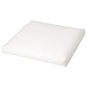 IKEA DUVHOLMEN inner chair pad, outdoor white, 17 3/8x17 3/8 in, Ikea Outlet | 2841WJSXG