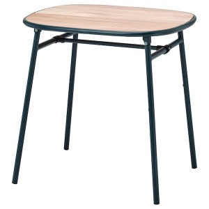 IKEA DUVSKÄR table, outdoor, black-blue/eucalyptus, 29 7/8x24 3/4 in, Ikea Outlet | 4276EJCAR