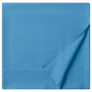 IKEA DVALA flat sheet, King Blue, Ikea Outlet | 3657IHJKR