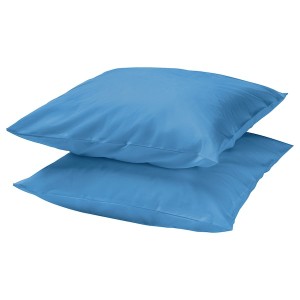 IKEA DVALA pillowcase, 26x26 in, 2 pack Blue, Ikea Outlet | 8904RYWBV