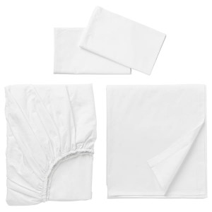 IKEA DVALA sheet set, Full/Double White, Ikea Outlet | 9402SWCEB