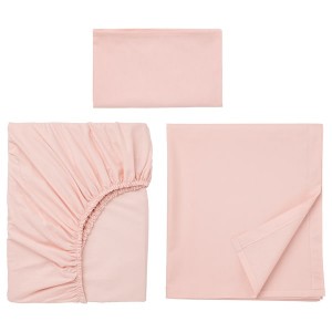 IKEA DVALA sheet set, Twin Light Pink, Ikea Outlet | 9648KJPNF