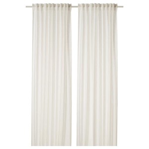 IKEA DYTÅG curtains, 1 pair, 57x98 in White, Ikea Outlet | 0869NMDQY