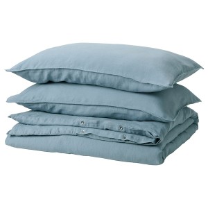 IKEA DYTÅG duvet cover and pillowcase(s), Full/Queen (Double/Queen) Blue, Ikea Outlet | 8269HDRZX