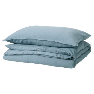 IKEA DYTÅG duvet cover and pillowcase(s), Twin Blue, Ikea Outlet | 1204LJRSA