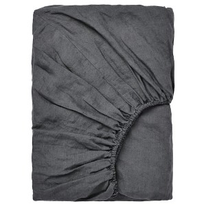 IKEA DYTÅG fitted sheet, King Dark Gray, Ikea Outlet | 3208FGPJW
