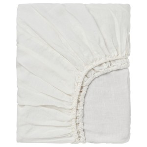 IKEA DYTÅG fitted sheet, Twin White, Ikea Outlet | 3957FZDHU