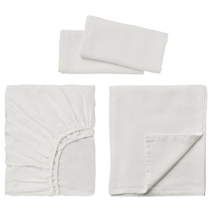 IKEA DYTÅG sheet set, King White, Ikea Outlet | 5720IKJSZ
