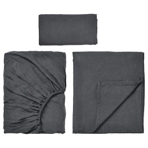 IKEA DYTÅG sheet set, Twin Dark Gray, Ikea Outlet | 2089QCSPK
