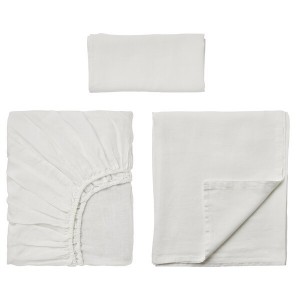 IKEA DYTÅG sheet set, Twin White, Ikea Outlet | 2074FPCAW