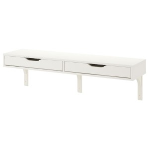 IKEA EKBY ALEX / RAMSHULT wall shelf, 46 7/8x11 3/8 in White / White, Ikea Outlet | 9725OANCI