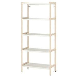 IKEA EKENABBEN open shelf unit, aspen/white, 27 1/2x13 3/8x60 5/8 in, Ikea Outlet | 8614JEMNQ
