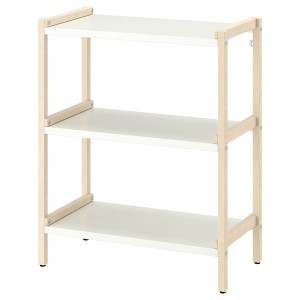 IKEA EKENABBEN open shelf unit, aspen/white, 27 1/2x13 3/8x33 7/8 in, Ikea Outlet | 1753CJMNF