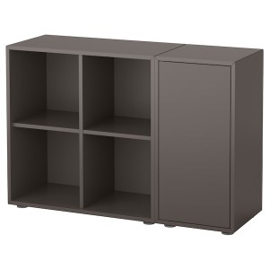 IKEA EKET storage combination with feet, 41 3/8x13 3/4x28 3/8 in Dark Gray, Ikea Outlet | 1270GZEVW