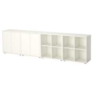 IKEA EKET storage combination with feet, 110 1/4x13 3/4x28 3/8 in White, Ikea Outlet | 2549YGBIQ