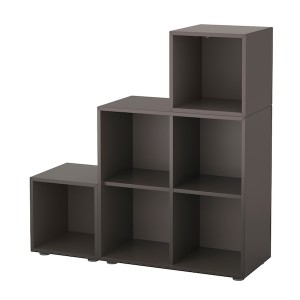 IKEA EKET storage combination with feet, 41 3/8x13 3/4x42 1/8 in Dark Gray, Ikea Outlet | 0647OPINB