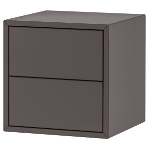 IKEA EKET wall cabinet with 2 drawers, 13 3/4x13 3/4x13 3/4 in Dark Gray, Ikea Outlet | 2031GSYAT